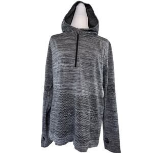 SKU3182 ELEVEN ELEVEN Unisex Gray Full-Zip Hoodie Sweatshirt  Large/XL